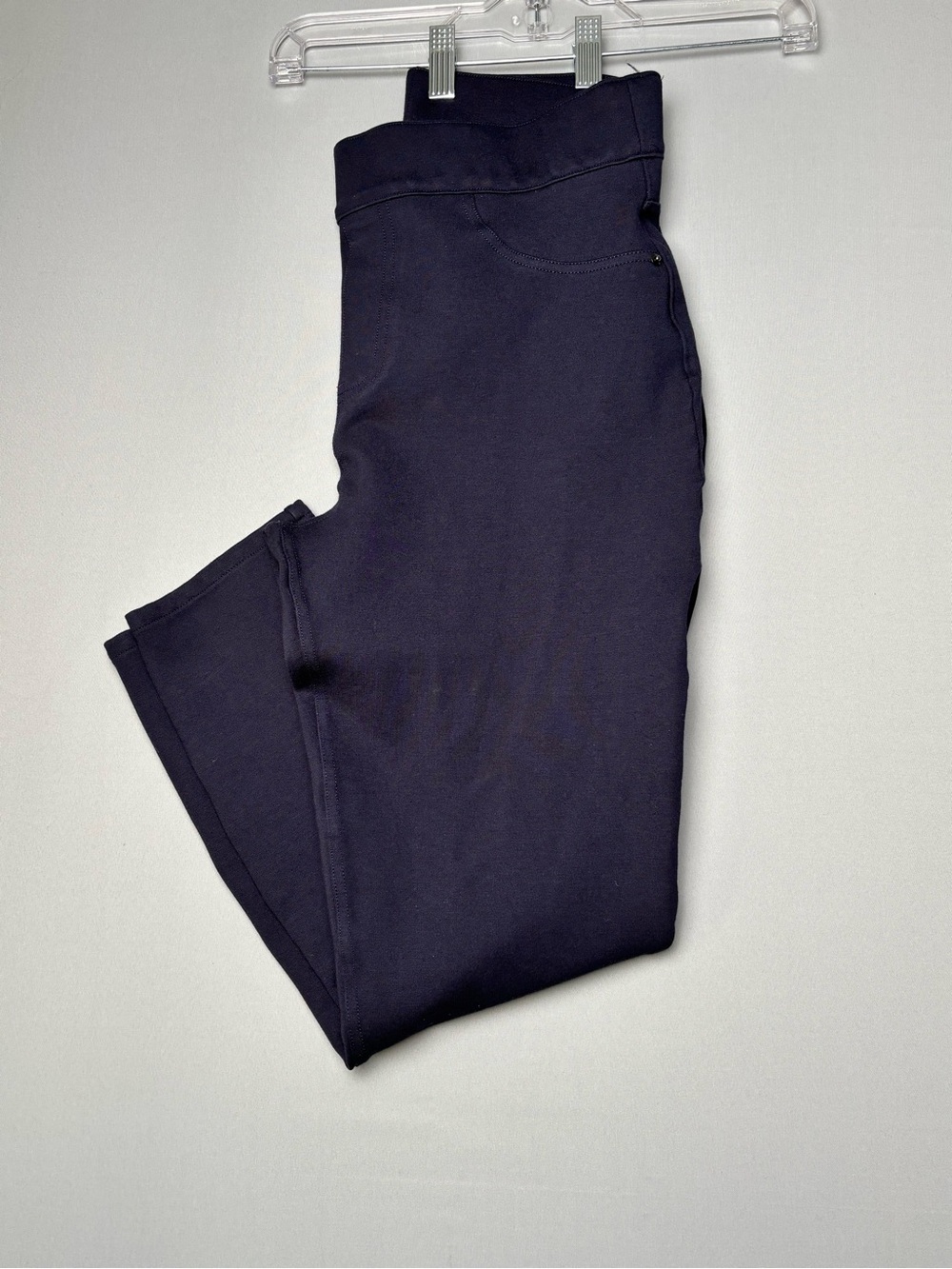 Spanx Blue Ponte Pull On Skinny Ankle Pants Shaping Stretch Women’s Large